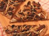 Pizza à la farine de seigle et graines de pavot (garniture ricotta et champignons de Paris) avec ou sans Cook'in