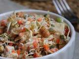 Salade de chou chinois aux cacahuètes grillées et au tofu lactofermenté