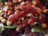 Salade pois chiches et patate douce rôtie à l’orientale / Roasted sweet potato an chickpea oriental salad