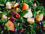Salade de chou kale, pommes et cranberrys [vegan]