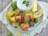Brochettes exotiques {Tofu, ananas & poivron} #Barbecue vegan