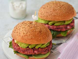 Burger veggie - steak de betterave #vegan #glutenfree