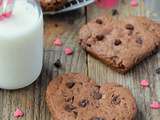 Cookies tout chocolat #vegan #Saint-Valentin