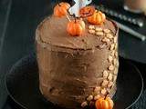 Halloween layer cake {potiron & mousse au chocolat} #vegan
