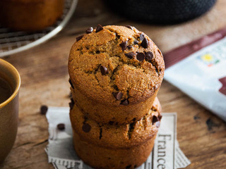 Muffins amande & châtaigne aux pépites de chocolat #glutenfree
