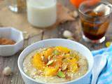 Porridge d'avoine {Orange, cannelle & pistache} #vegan #sans gluten
