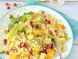 Salade de quinoa {Orange, grenade & tofu au curry} #vegan