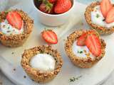 Tartelettes granola/fraise #vegan #glutenfree sugarfree