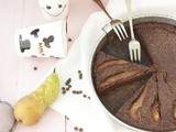 Gâteau fin chocolat poire – sans beurre, sans gluten
