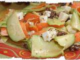 Tagliatelles de carottes et courgettes en salade - La Neuvième Planète