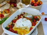 Camembert rôti au four aux tomates cerises