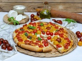 Pizza ricotta et tomates cerises