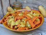 Tajine de carottes, pommes de terre et olives vertes