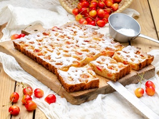 Tarte moelleuse aux cerises