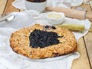 Tarte rustique aux myrtilles