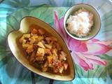 Curry de légumes et riz à l'ananas