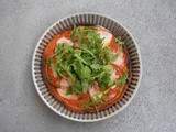 Pizza tomate fraîche- roquette- mozzarella