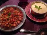 Soirée Bollywood: curry de pois chiche à la tomate et crème à la mangue