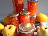 Confiture de pommes, citrons et gingembre