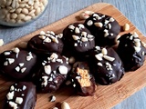 Dattes farcies aux cacahuètes et au chocolat