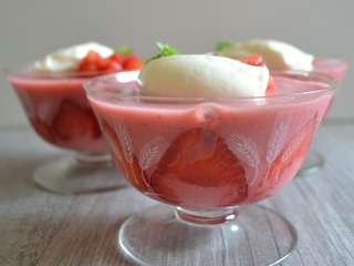 Flan léger tout fraises