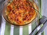 Gratin de pommes de terre, emmental et bouillon de légumes