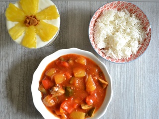 Légumes sauce aigre douce à l'ananas