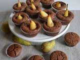 Muffins mini-poires, chocolat et noisettes