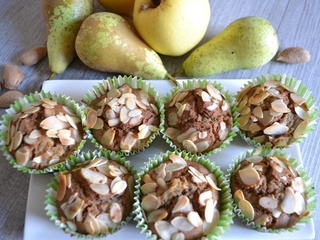 Muffins pommes-poires et fève tonka sans gluten