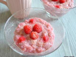 Riz au lait tout rose