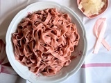Tagliatelles toutes roses