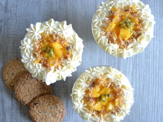 Verrines mascarpone aux fruits exotiques