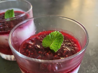 Panna cotta light aux framboises