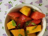 Salade de pastèque et melon au pastis