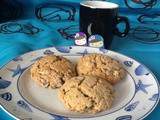 Cookies au beurre de cacahuete et chocolat (sans gluten, sans lactose)