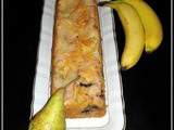 Gâteau poires-myrtilles-banane de mon invention