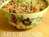 Salade de carottes, kasha, gingembre et graines germées
