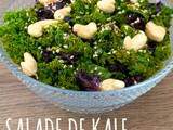 Salade de kale, sauce au cacao