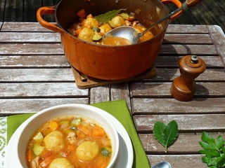 Bori-bori # Vori-vori (soupe de pâtes fraîches du Paraguay) - Version végé