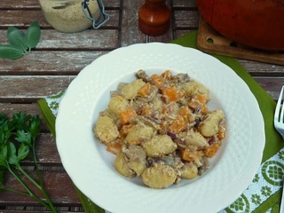 One pot gnocchi, courge butternut & champignons 🍂