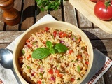 Taboulé de quinoa au poivron grillé et tomate