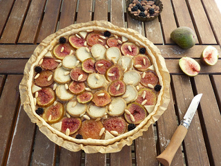 Tarte salée figues et fromage végétal