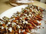 Carottes rôties, dukkah aux olives et fruits secs // Roasted carrots with olive and dried fruits dukkah