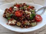 Salade de fèves fraîches et quinoa rouge