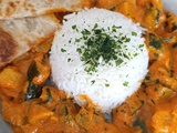 Curry de courgettes au  chorizo  et lait de coco