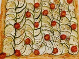 Tarte fine à la courgette et moutarde