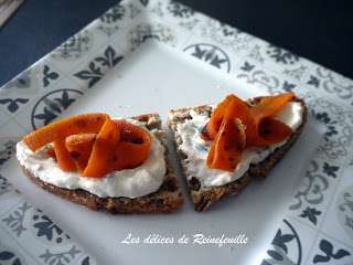 Toasts de Faux Saumon au  cream cheese 
