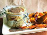 Parmentier de lentilles aux châtaignes, sauce aux champignons & légumes rôtis