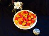 Tarte fines aux tomates multicolores et moutarde miel épices - Les gourmandises de Choucha