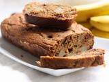 Banana bread, poire & chocolat [vegan]